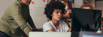 Women at computer